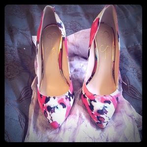 Jessica Simpson multi color heels
